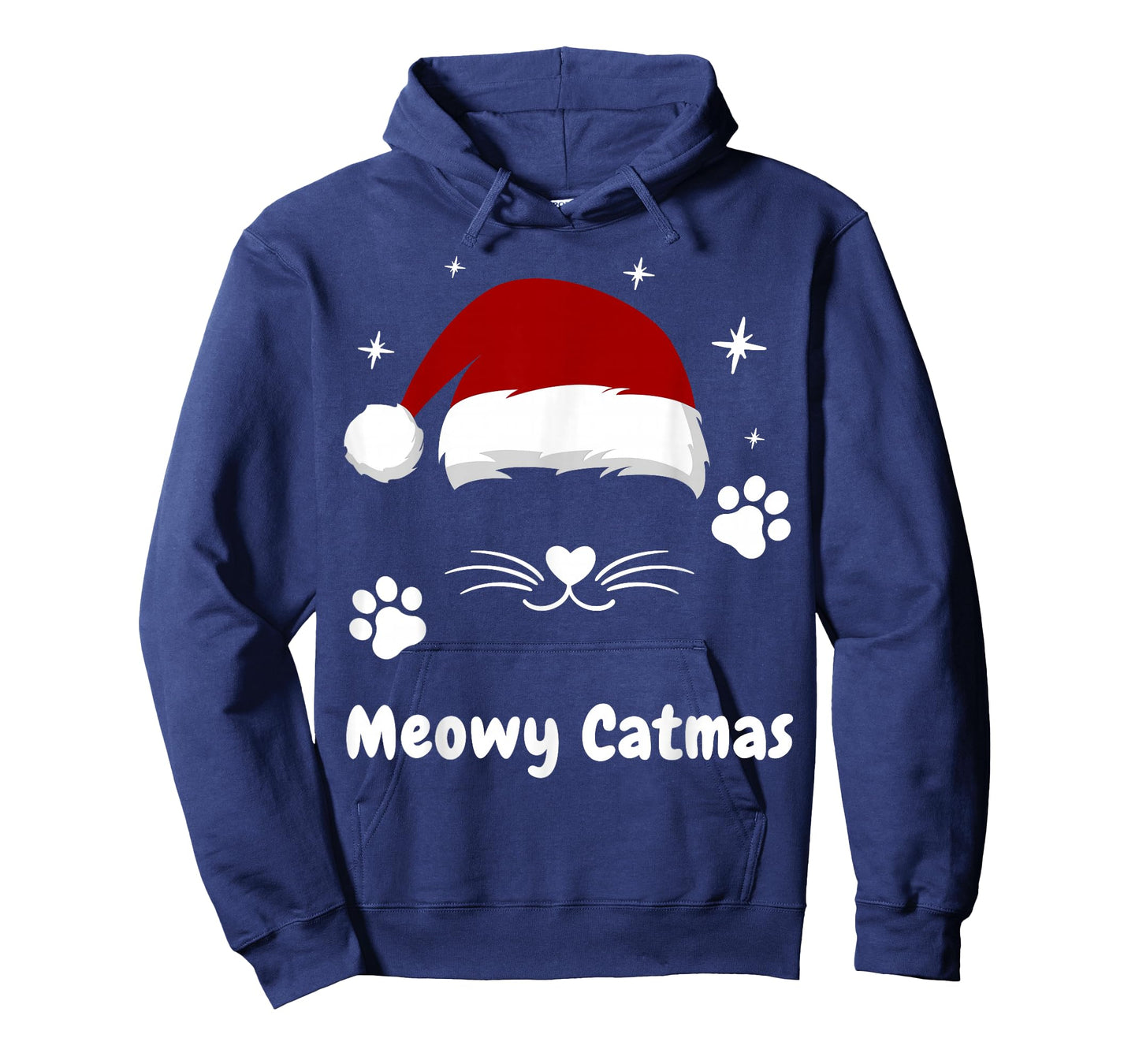 Meowy Catmas Cute Kitten Cats Santa Hat Christmas Xmas T-Shirt