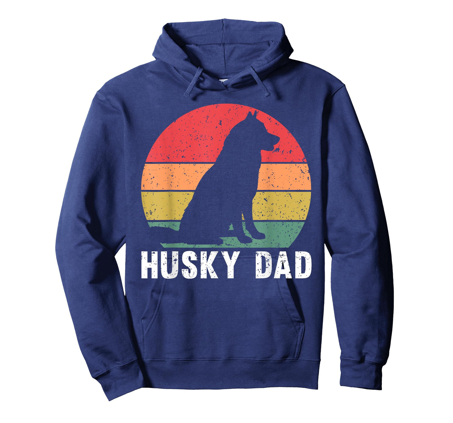 Husky Dad Art For Father Men Husky Lover Siberian Husky Dog T-Shirt