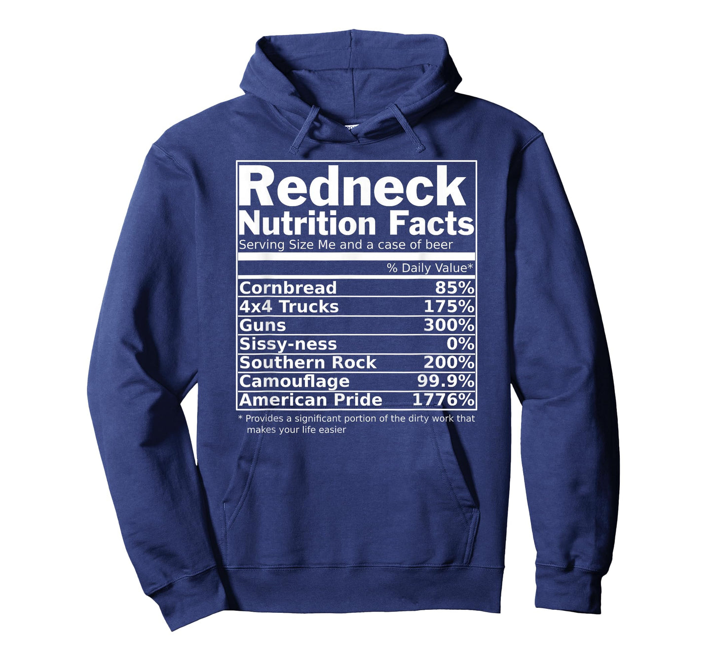 Redneck Nutrition Facts Funny T-Shirt T-Shirt