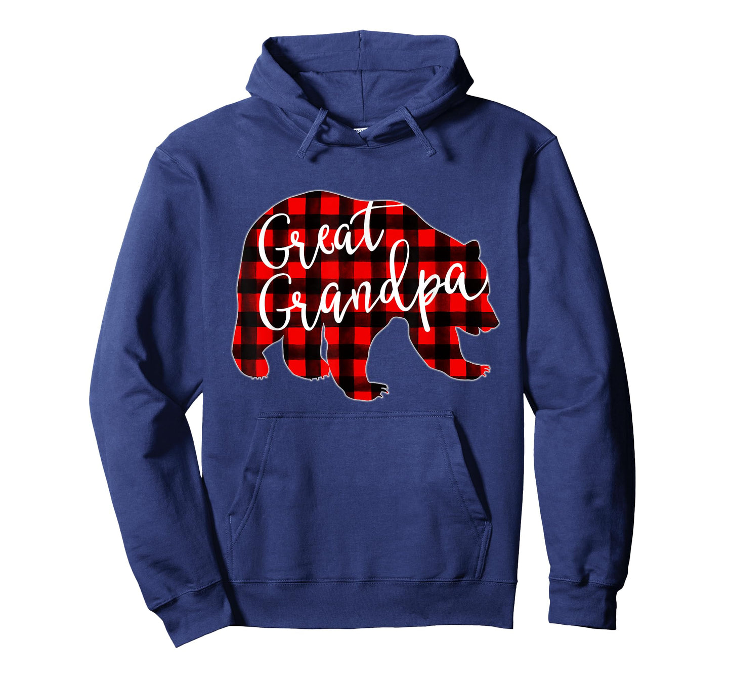 Red Plaid Great Grandpa Bear Matching Family Christmas Eve T-Shirt