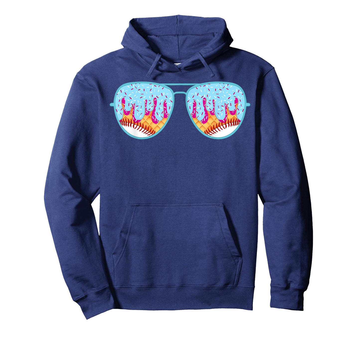 Baseball Sunglasses Ice Cream Drip With Sprinkles T-Shirt