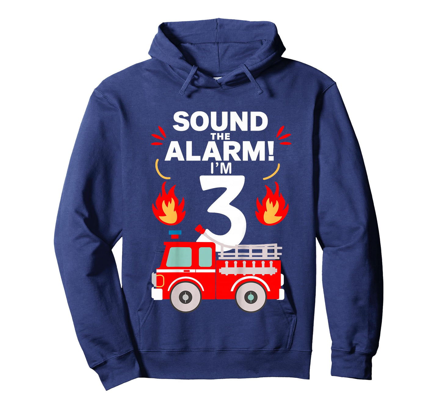 Kids 3rd Birthday Fire Truck 3 Year Old Birthday Boy Firefighter T-Shirt