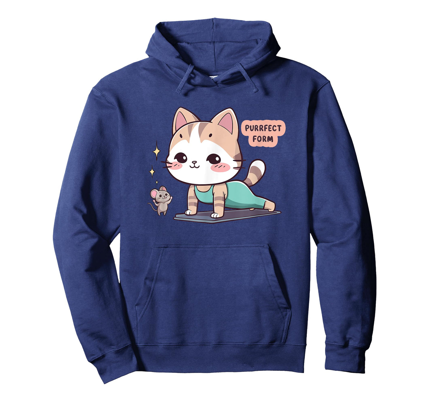 Purrfect Form Cute Cat Gym Workout Kawaii Women Teens Girls T-Shirt