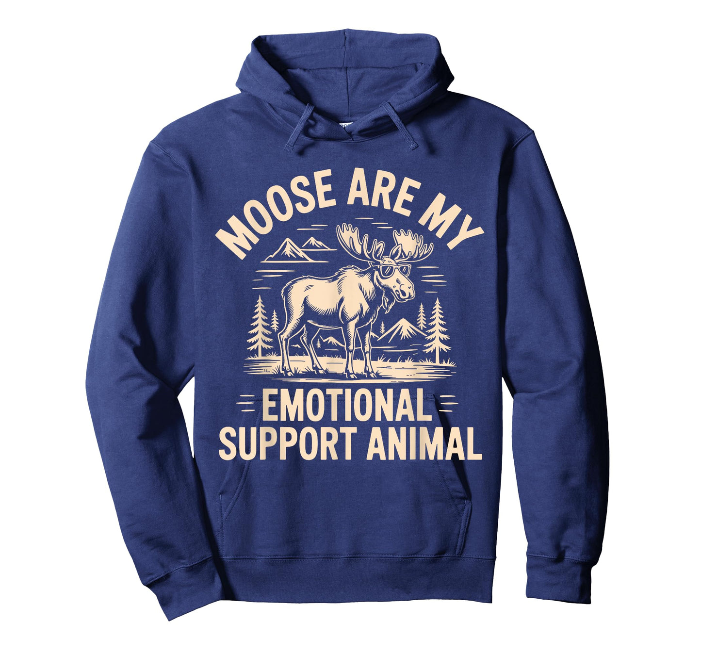 Cute Moose Lover Funny Elk Vintage Emotional Support Animal T-Shirt