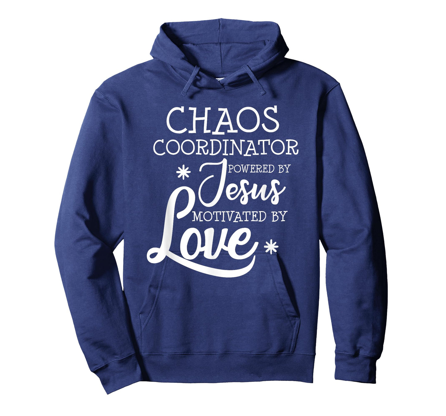 Womens Funny Chaos Coordinator Teacher Powered by Jesus Gift T-Shirt