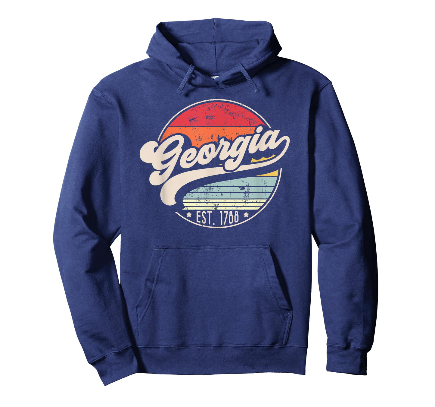 Retro Georgia Home State GA Cool 70s Style Sunset T-Shirt