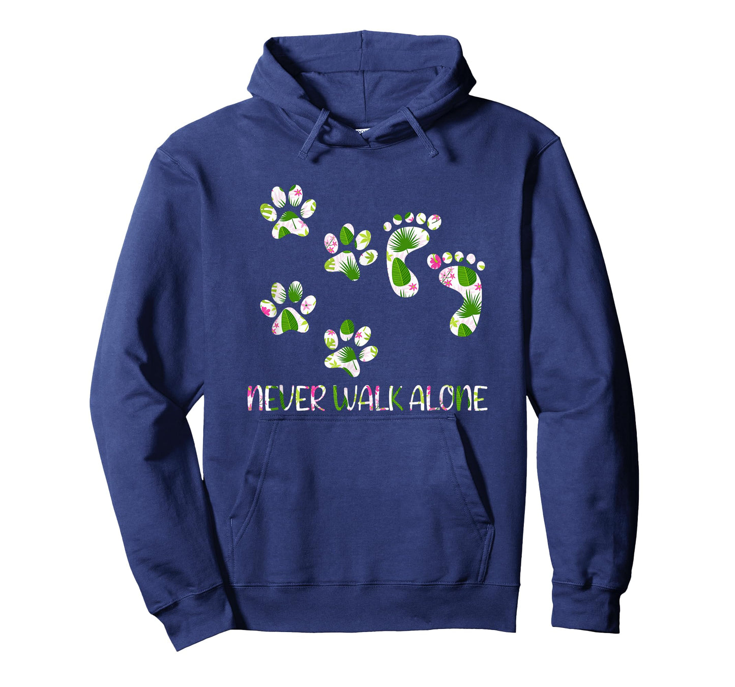 Never Walk a Alone Paw Dog Flower Dog Friends Dog Lover T-Shirt