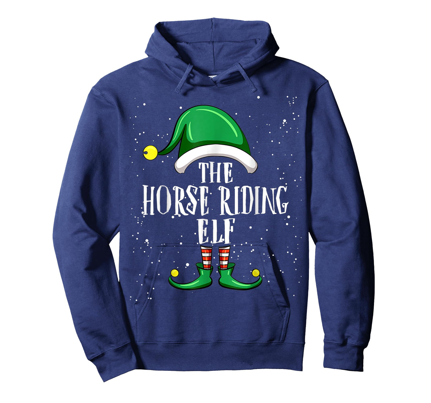 Horse Riding Elf Group Matching Family Christmas Funny T-Shirt