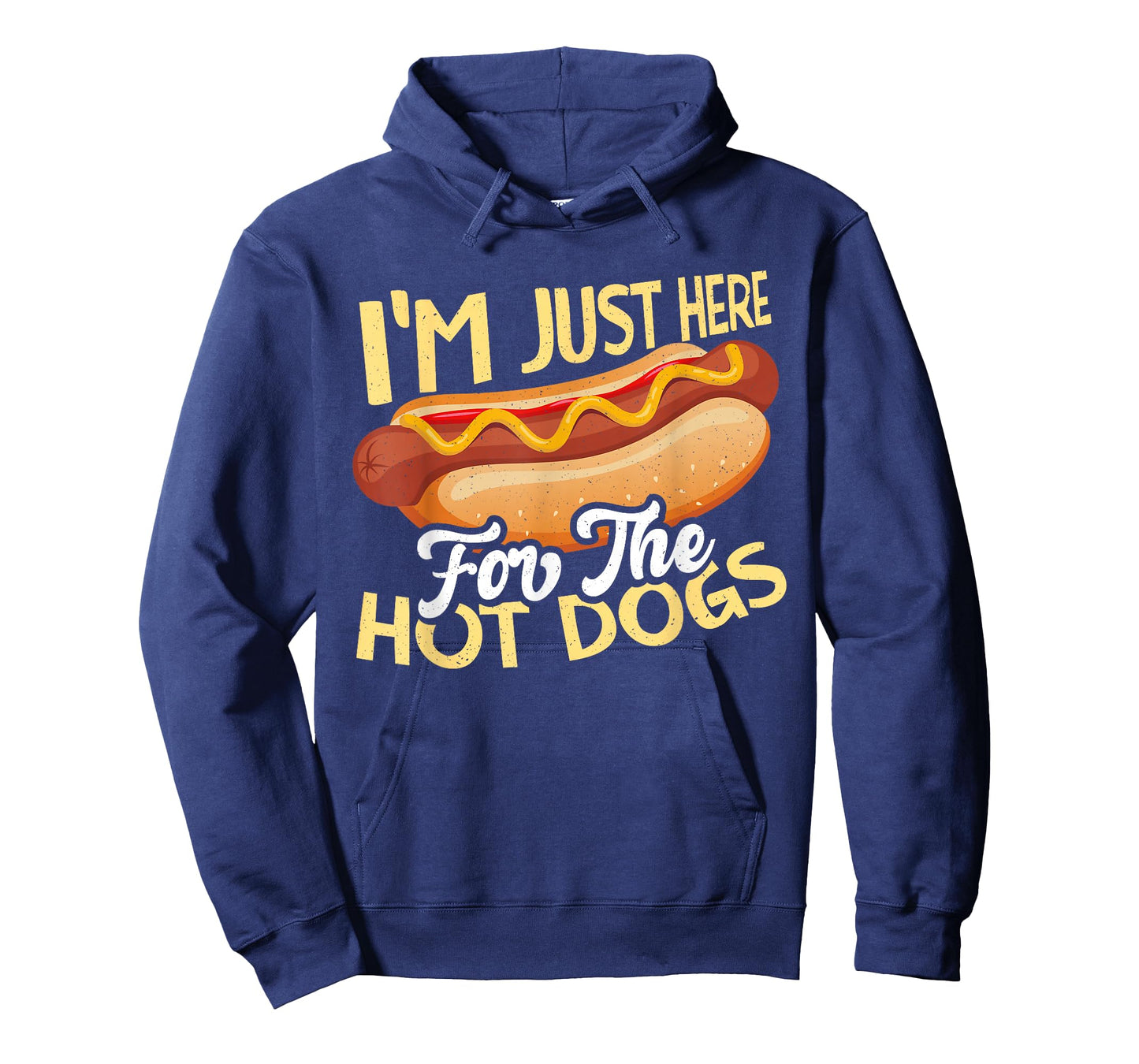 Funny Hot Dog Designs for Men Women and Kids I'm Just Here for the Hot Dogs Unisex T-Shirt Black Small