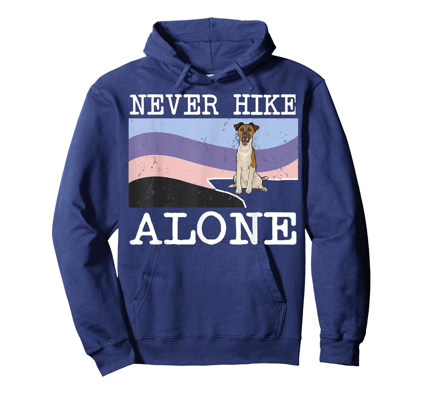 Never Hike Alone Smooth Fox Terrier Dog Hiking Men Women Kids T-Shirt