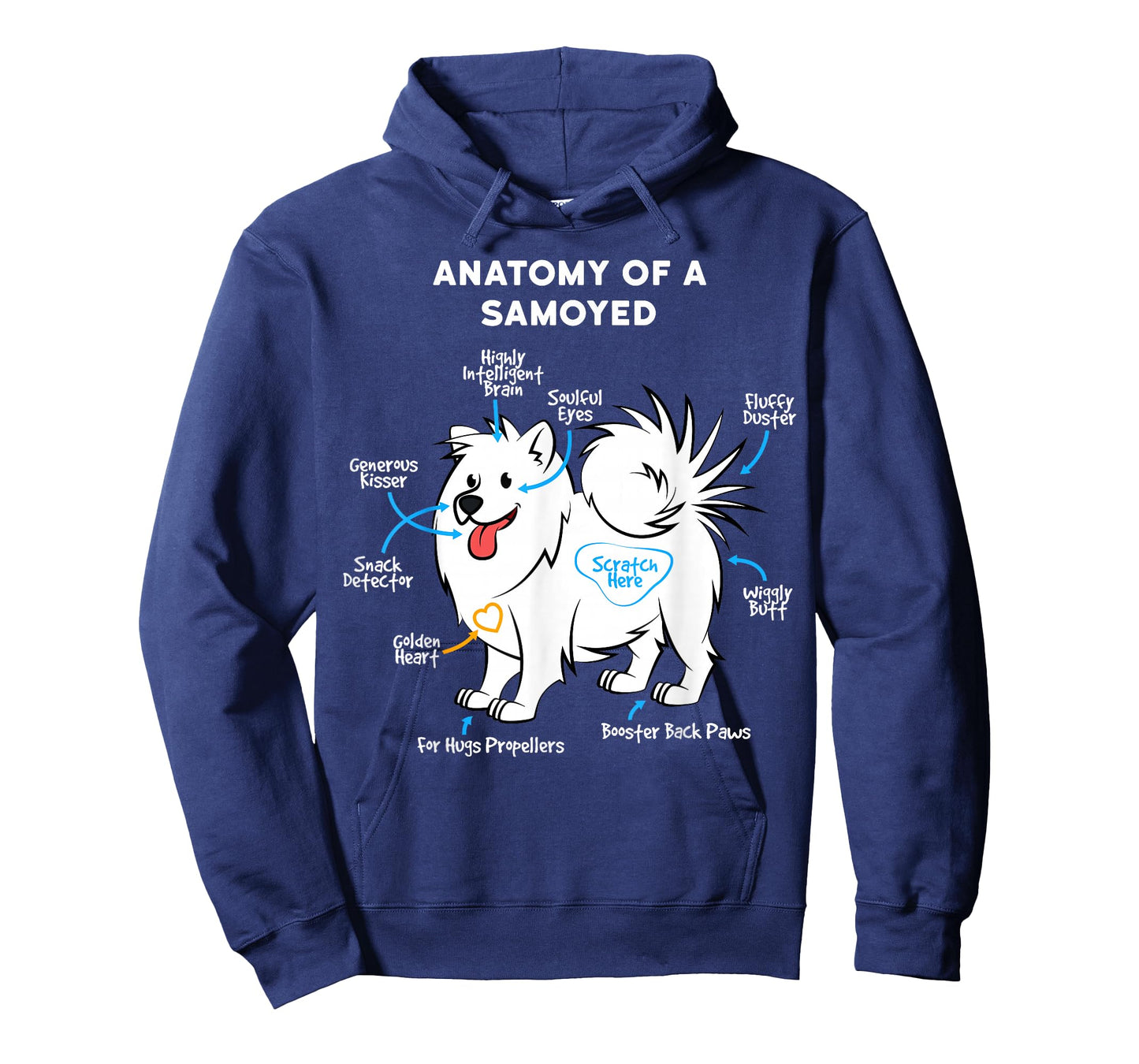 Anatomy of A Samoyed Funny Dog Master Mistress T-Shirt