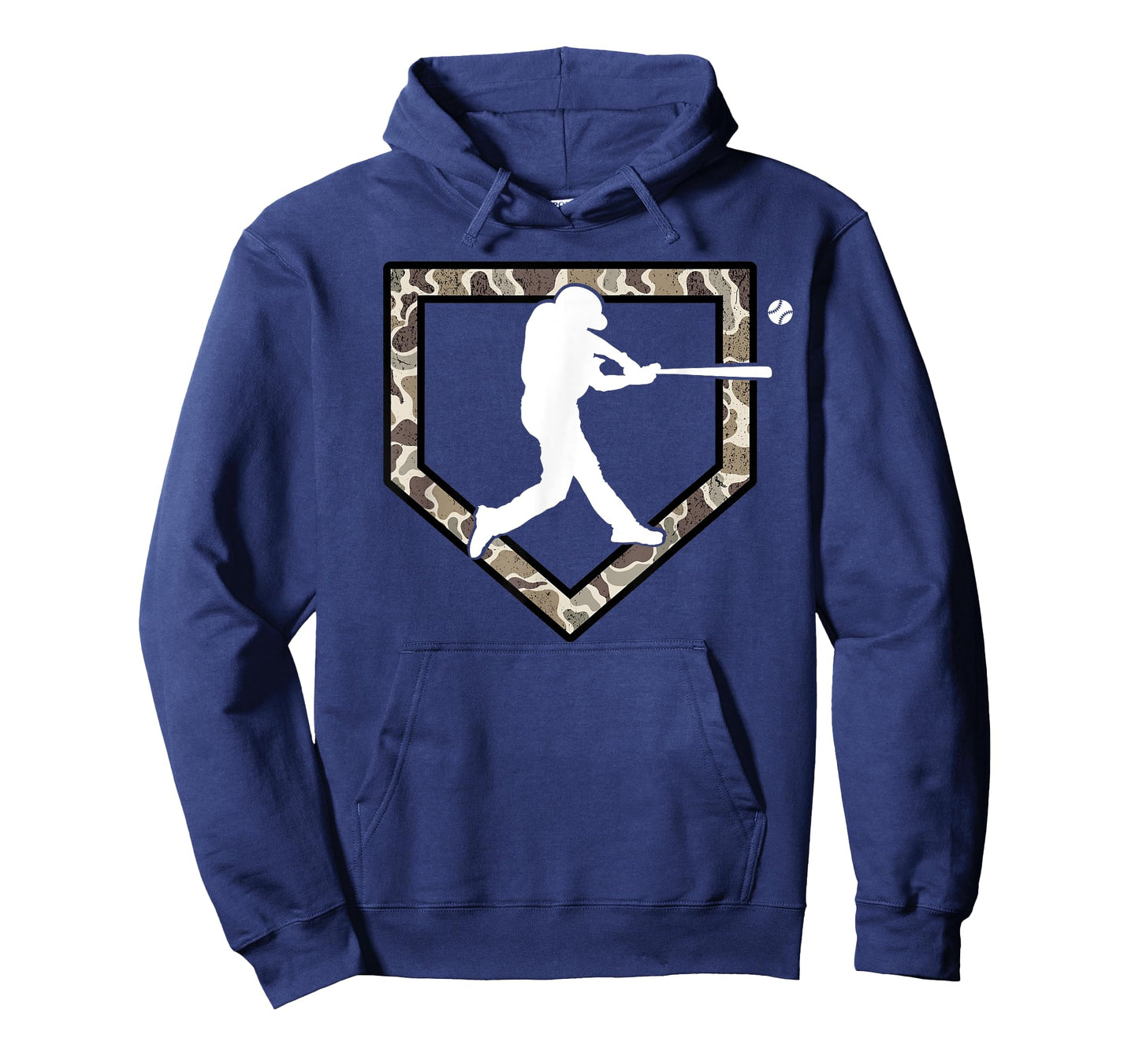 Baseball Home Plate and Player Camouflage Men Boys Youth T-Shirt