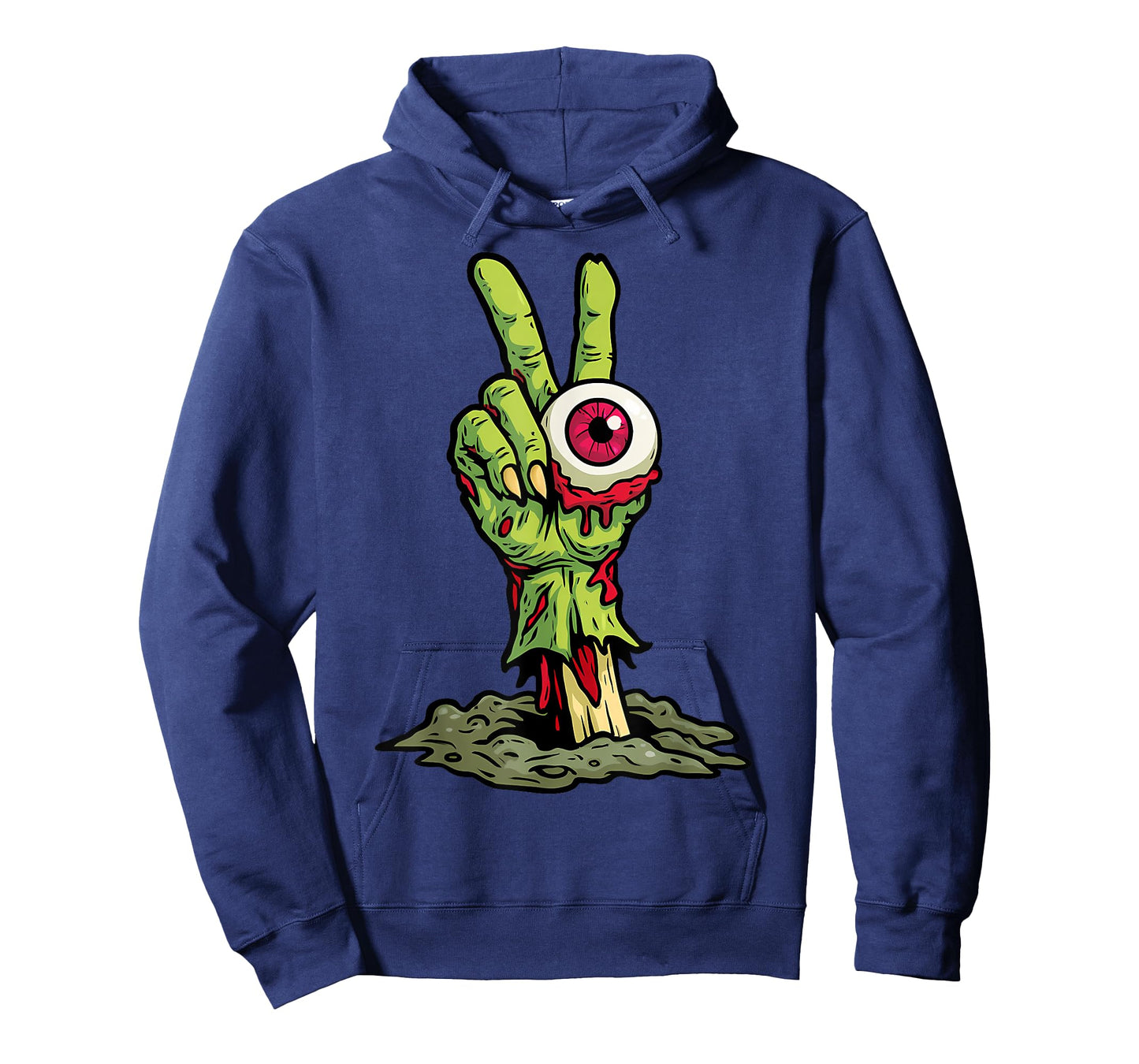 Halloween Zombie Peace Sign Hand Spooky Costume Kid Teen Men T-Shirt