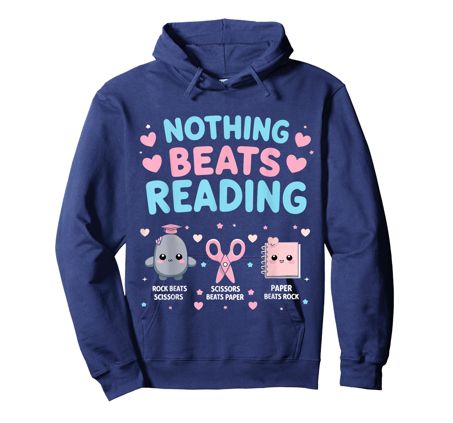 Nothing Beats Reading Rock Paper Scissors Funny Book Lover T-Shirt