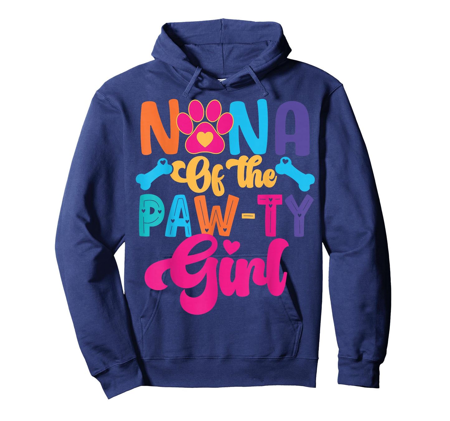 Nana Of The Birthday Girl Dog Paw Family Matching Party T-Shirt