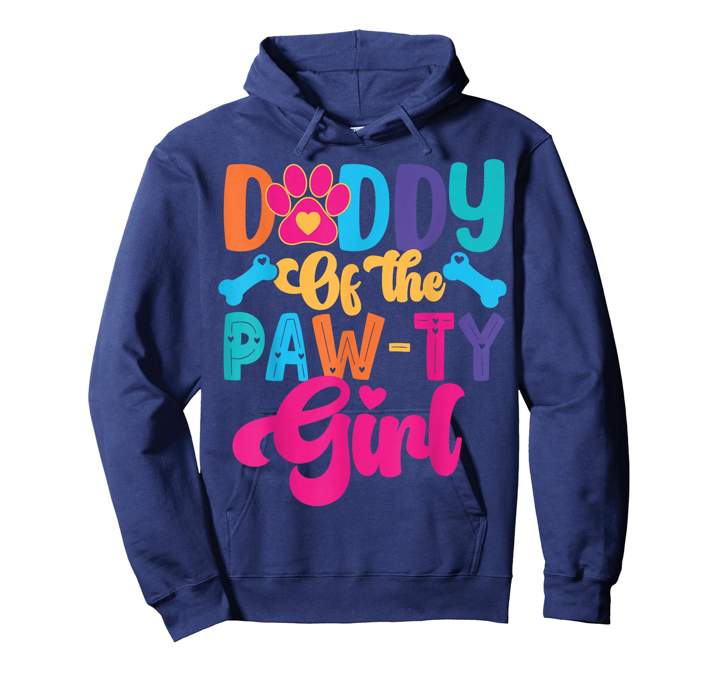Daddy of The Birthday Girl Dog Paw Family Matching Party T-Shirt