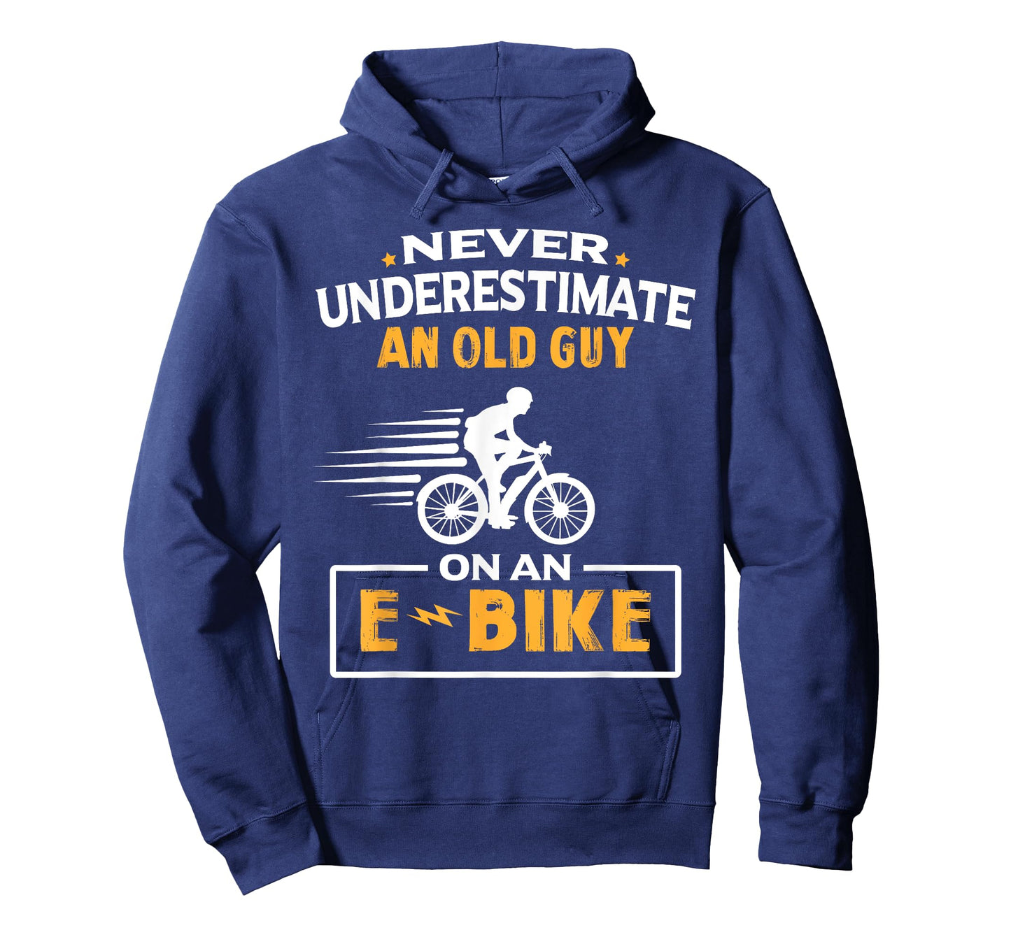 Never Underestimate An Old Guy On An E-Bike Biking T-Shirt