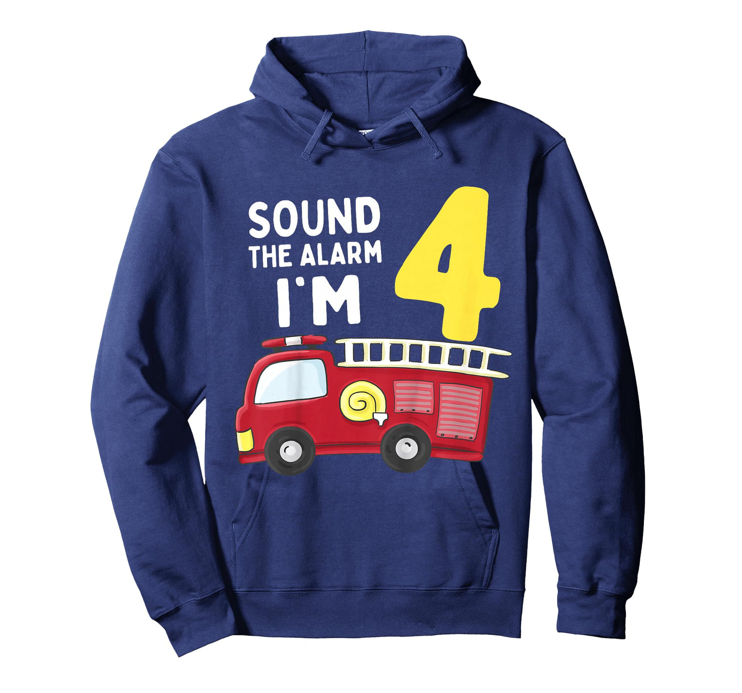 Kids Fire Truck 4th Birthday Boy Kids Firefighter 4 Year Old T-Shirt