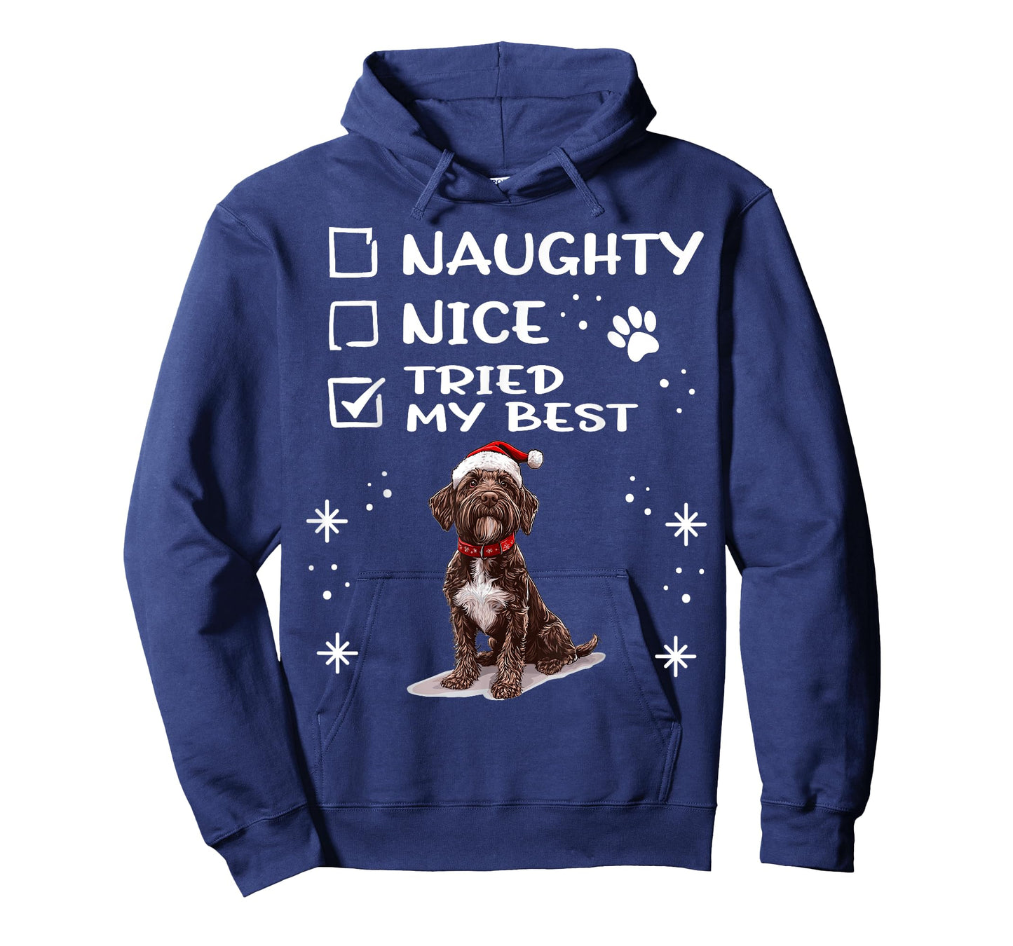 Cute Wirehaired Pointing Griffon Dog Christmas Naughty Nice T-Shirt