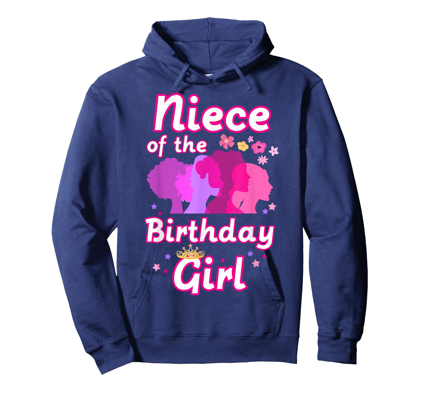 Princess Birthday Girl Party Look with Crown Stars for Niece T-Shirt