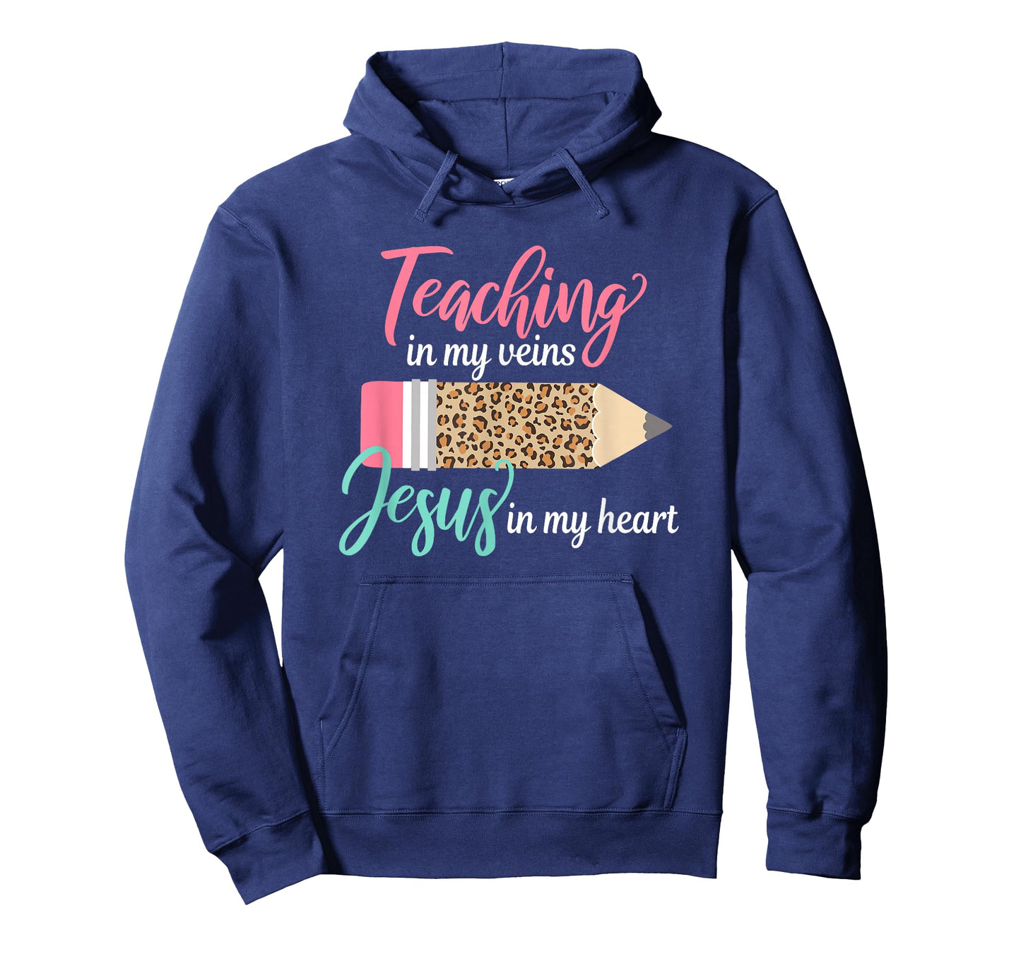 Teaching in My Veins Jesus in My Heart Christian Teacher T-Shirt