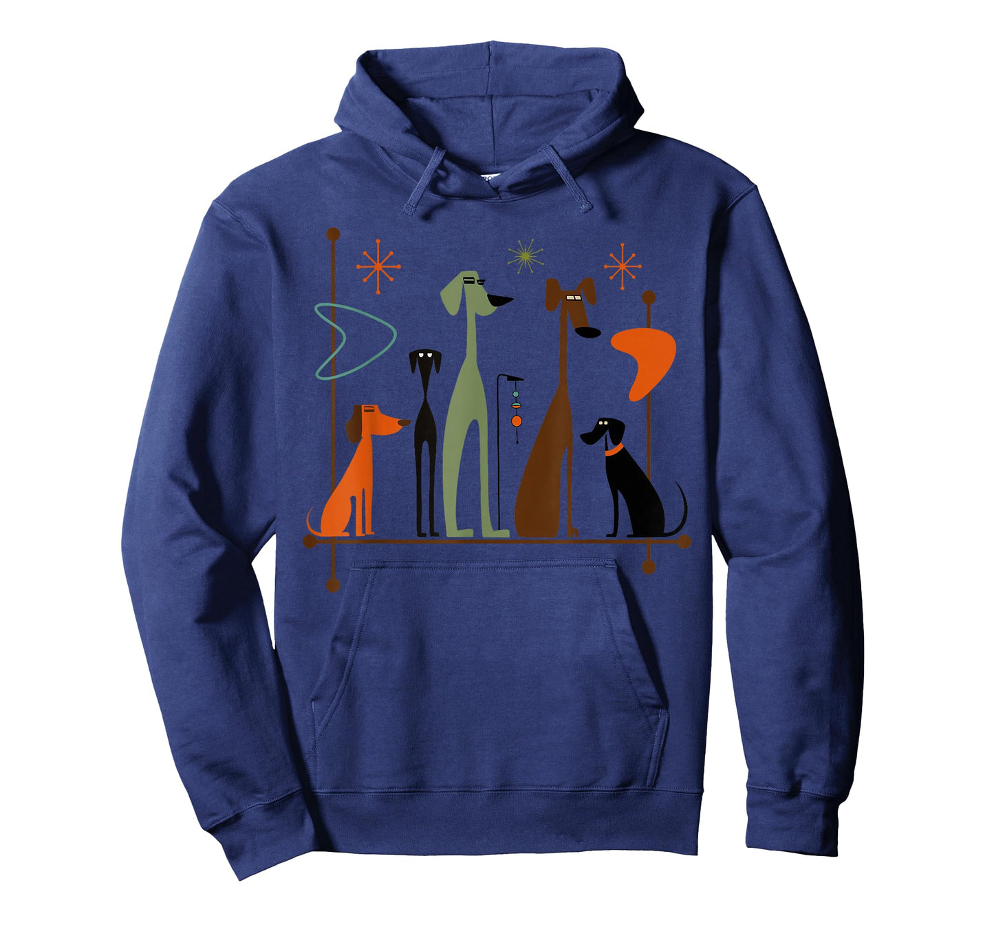 Retro Mid-Century Modern Dogs 50s 60s Style T-Shirt