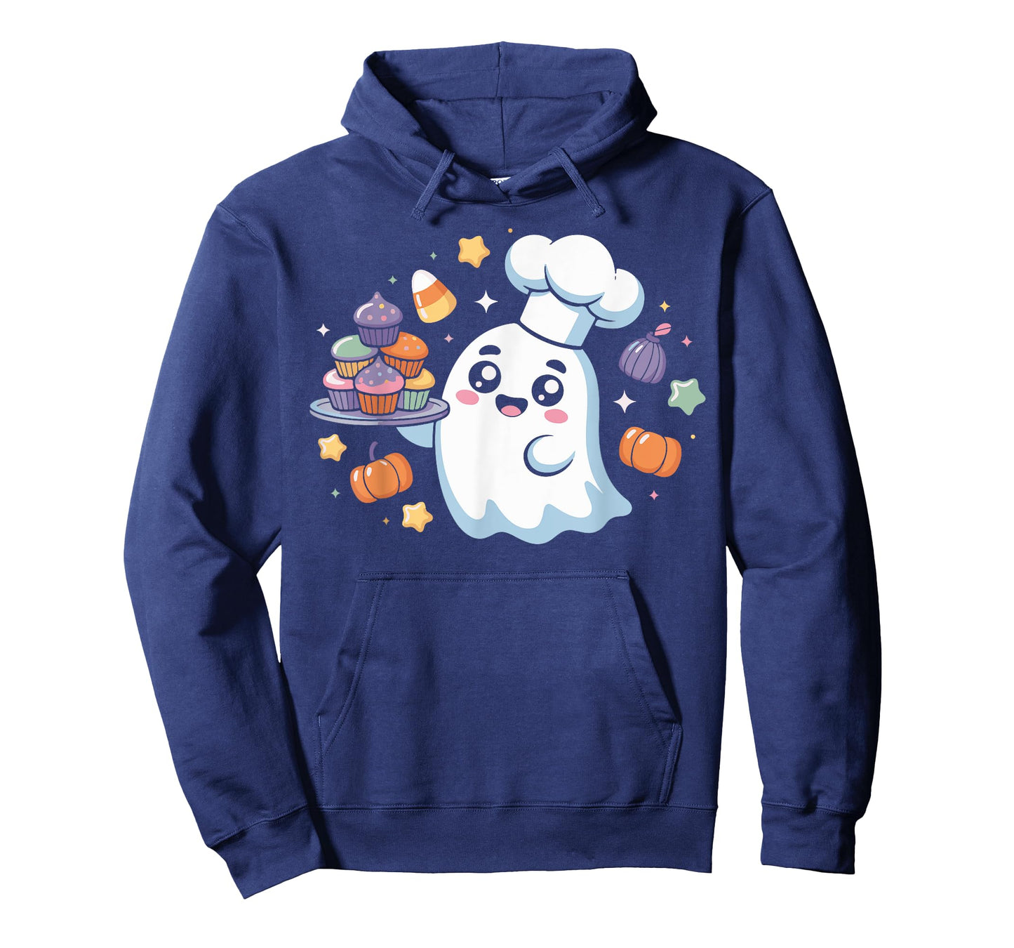 Kawaii Ghost Baker Women Halloween Cupcake Lover Costume Men T-Shirt