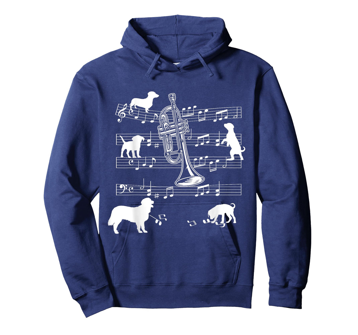 Trumpet Player Dog for Trumpeter Dogs and Trumpet Men Women Girls Kids T-Shirt
