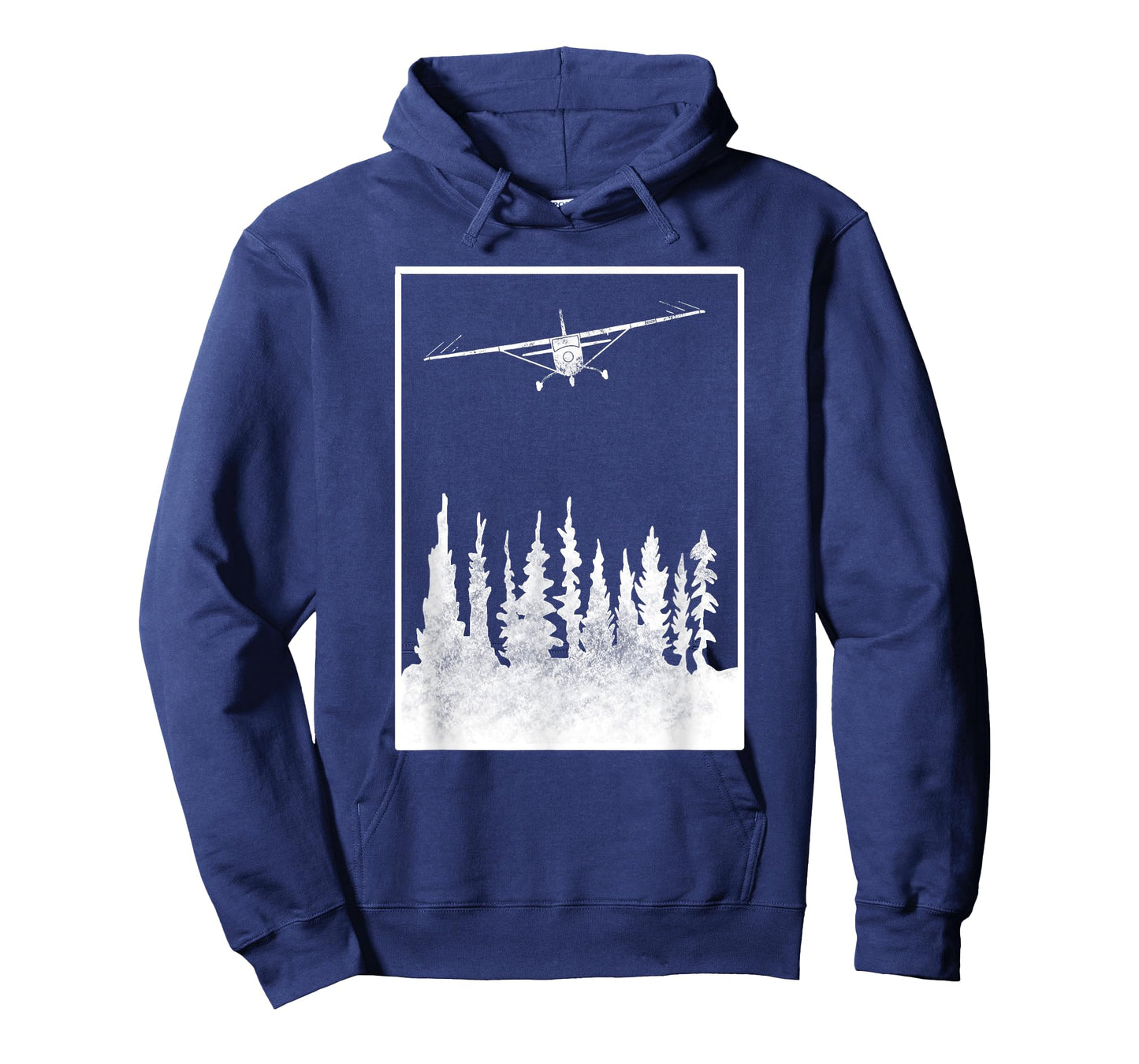 Airplane Graphic C172 over Trees - Pilot Present - Aviation T-Shirt