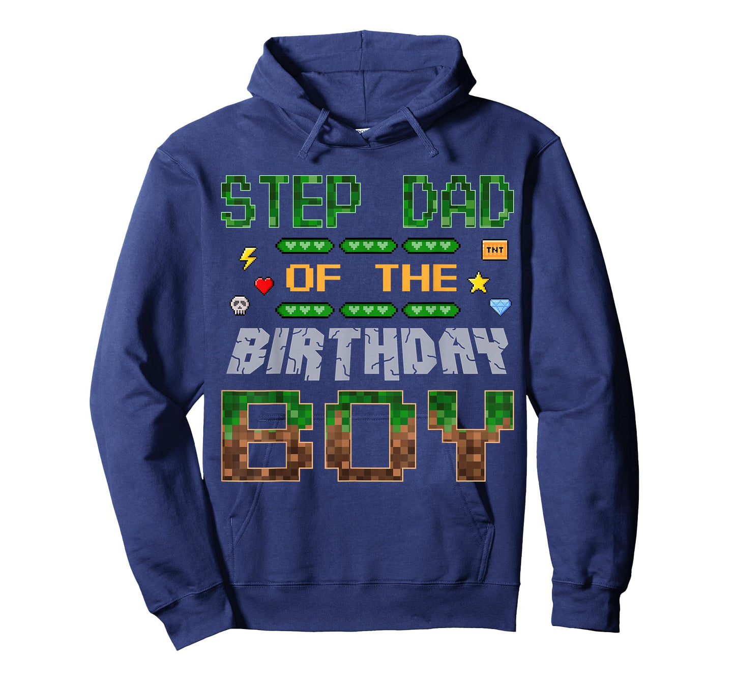 Step Dad of The Birthday Boy Pixel Gamer Family Love T-Shirt