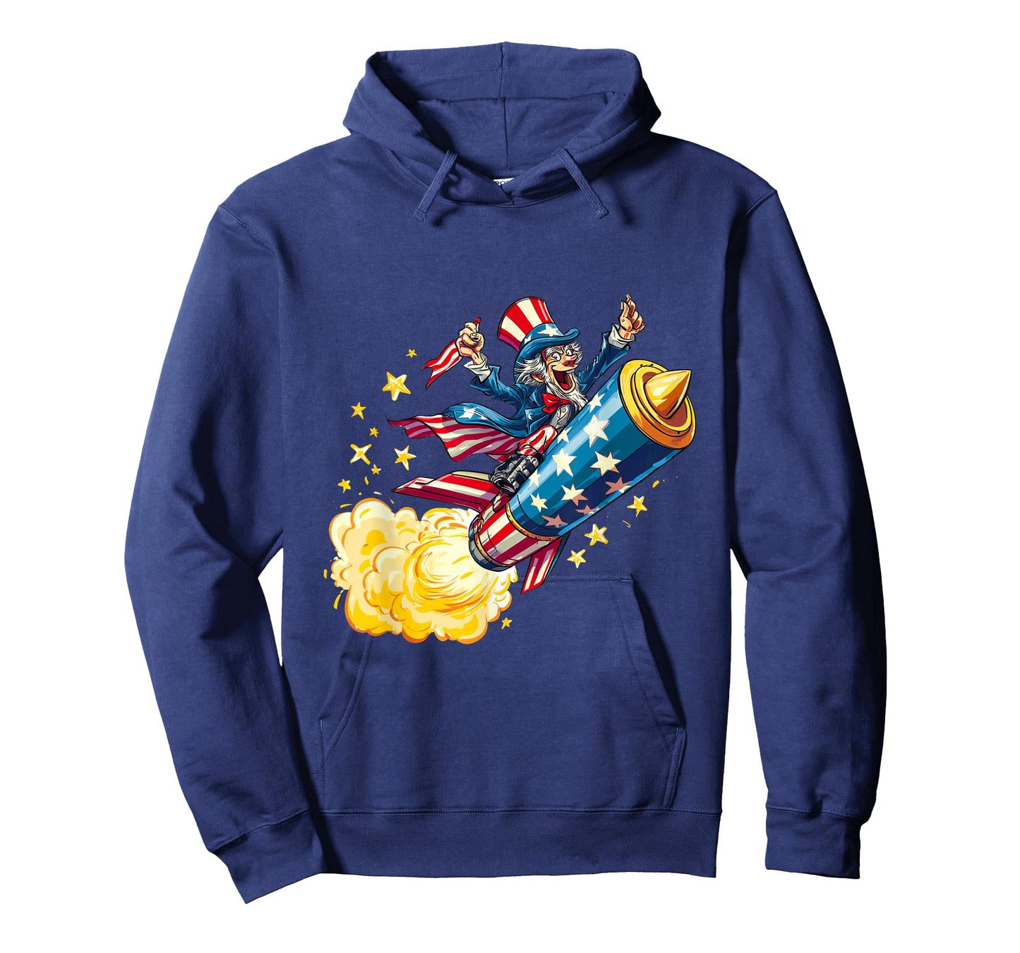 Uncle Rocket Look in Patriotic Colors for Firework Lovers T-Shirt