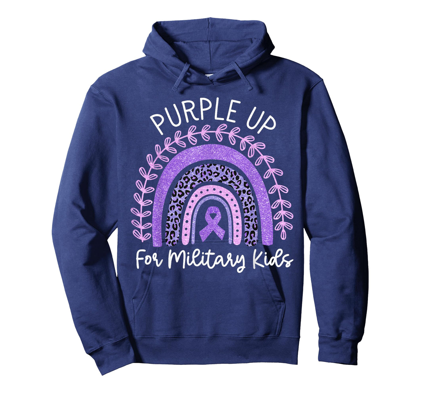Purple Up for Military Kids Month Military Child Rainbow T-Shirt