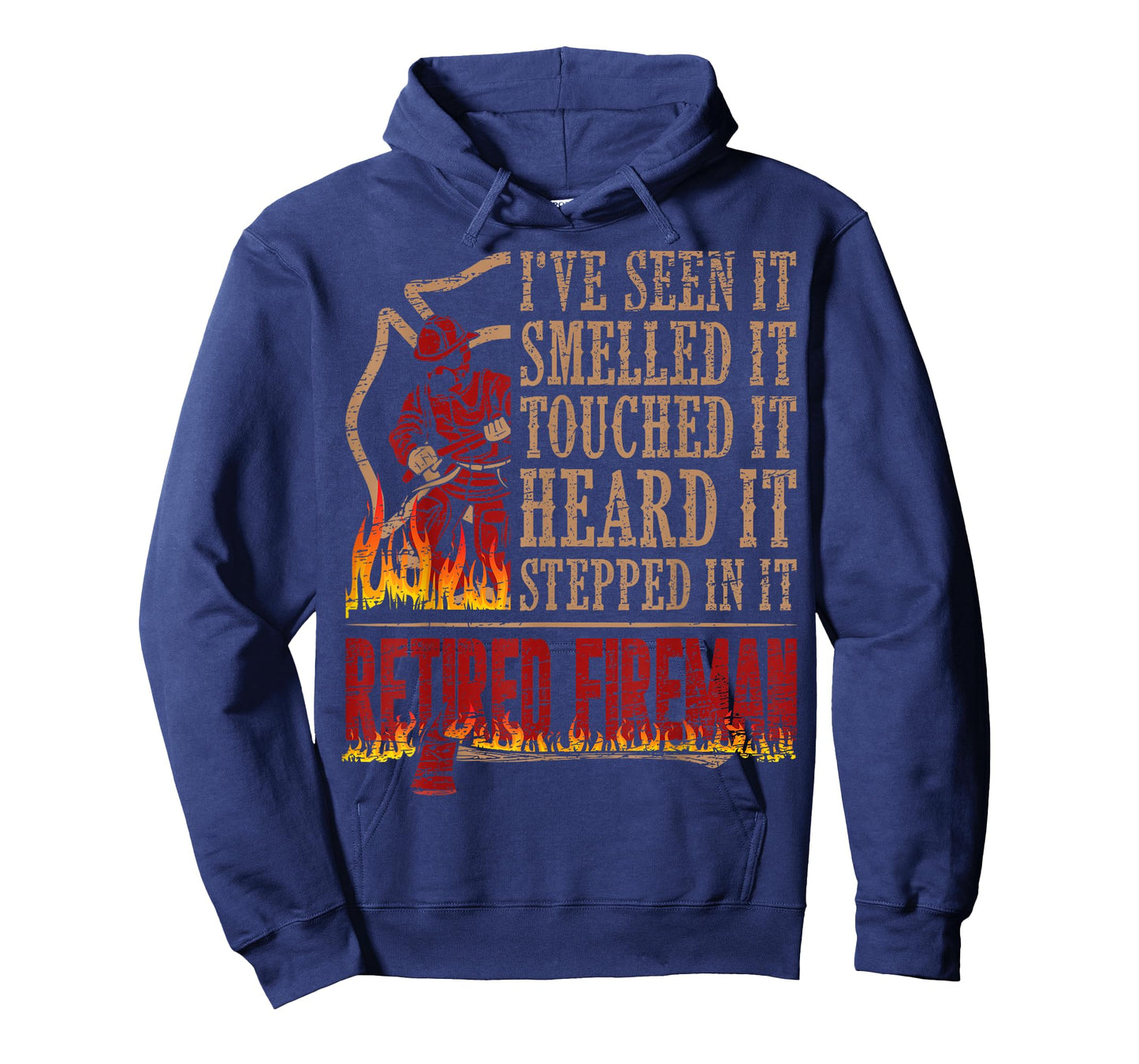 Mens Retired Fireman Firefighter Axe Fire T-Shirt Gift T-Shirt