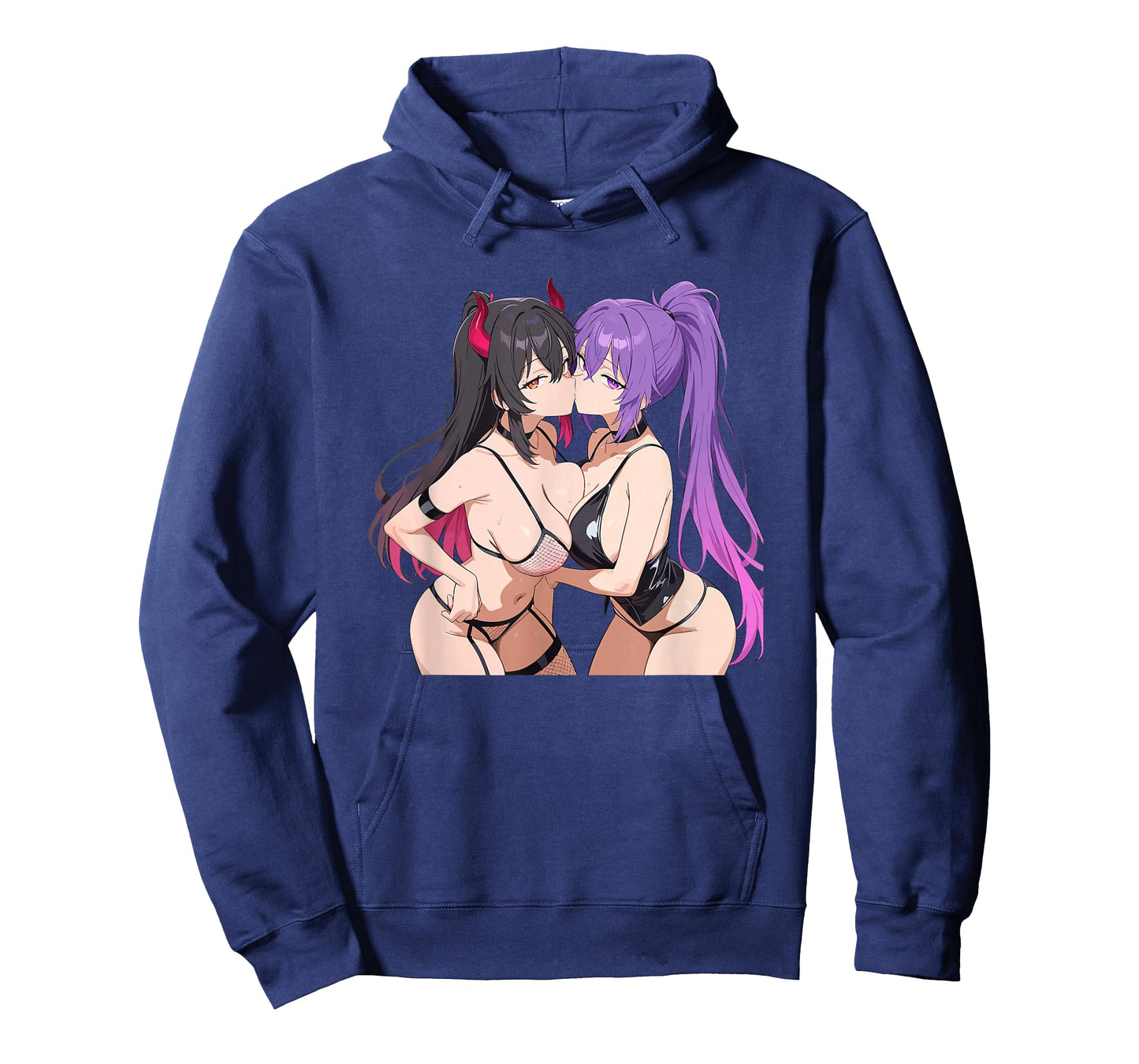 Waifu Sexy Anime Kissing Girl Horns Japanese Manga T-Shirt