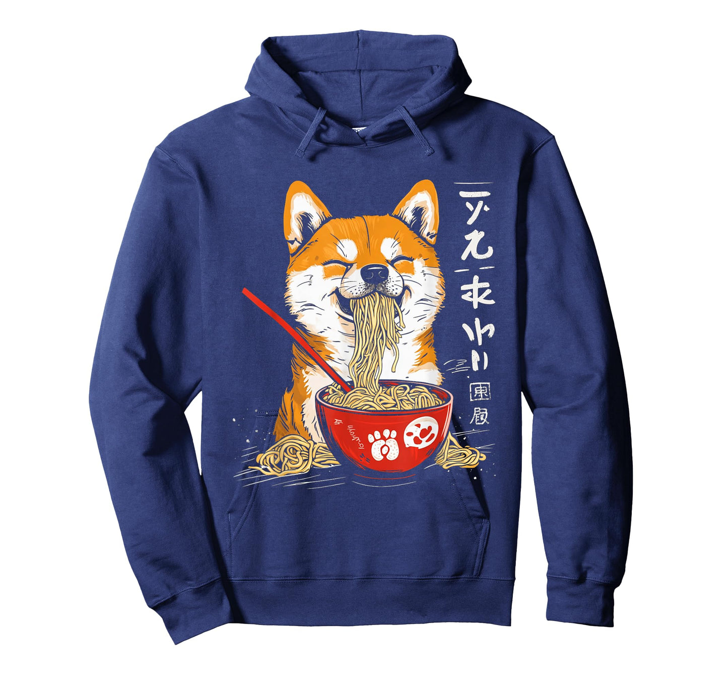 Japanese Art Cute Shiba Inu Kawaii Dog Eating Ramen Noodles T-Shirt