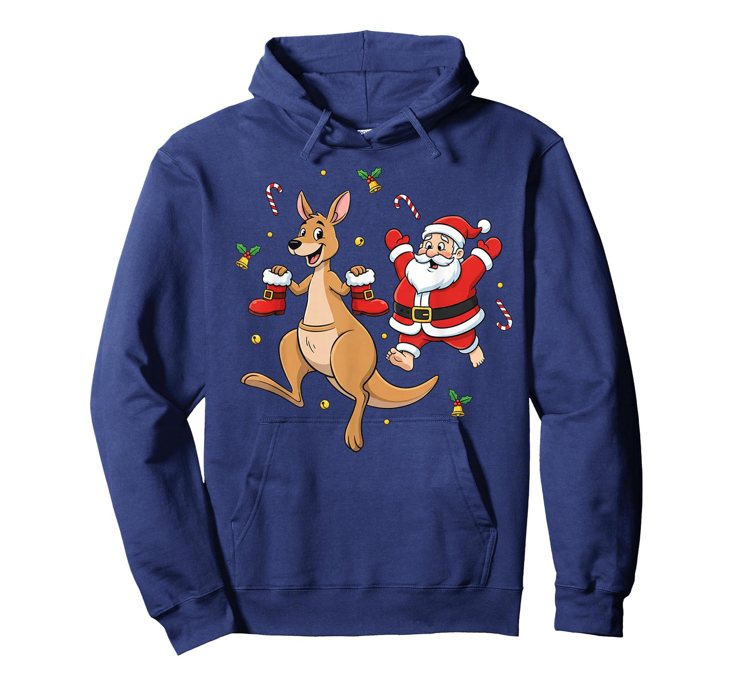Funny Kangaroo Santa Claus Boots Christmas Womens Mens Kids T-Shirt
