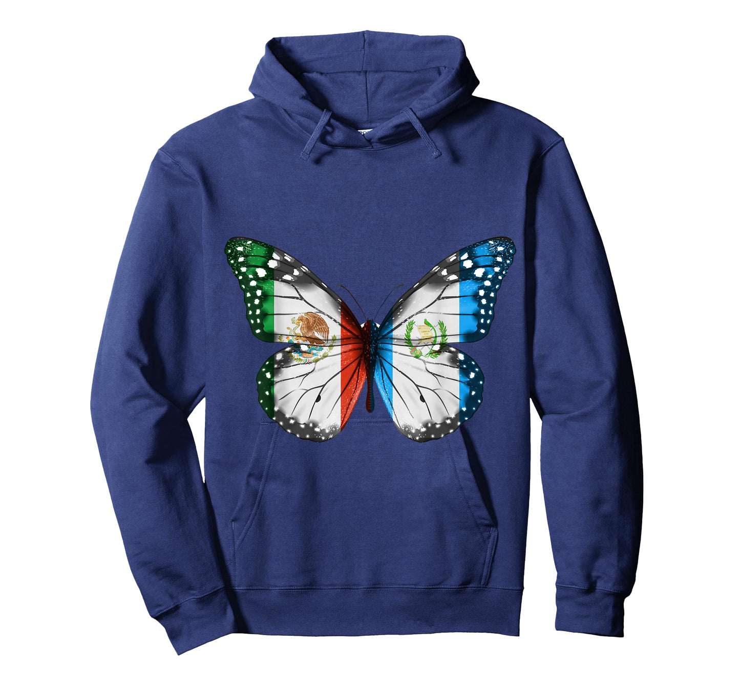 Mexican Guatemalan Flag Butterfly T-Shirt