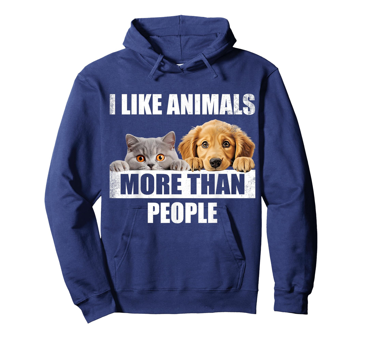 I Like Animals More Than People. Funny Dog And Cat Lover Men Women T-Shirt