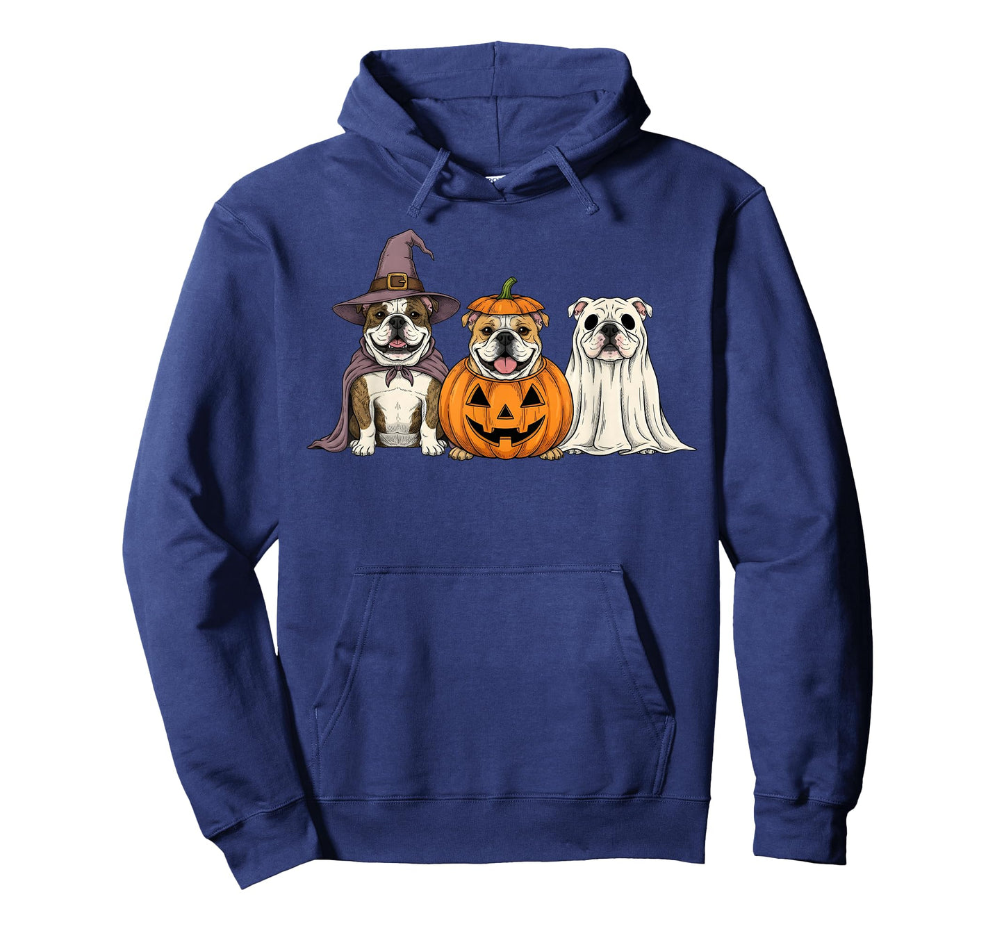 Spooky Ghost English Bulldog Pumpkin Halloween Dog Lover T-Shirt