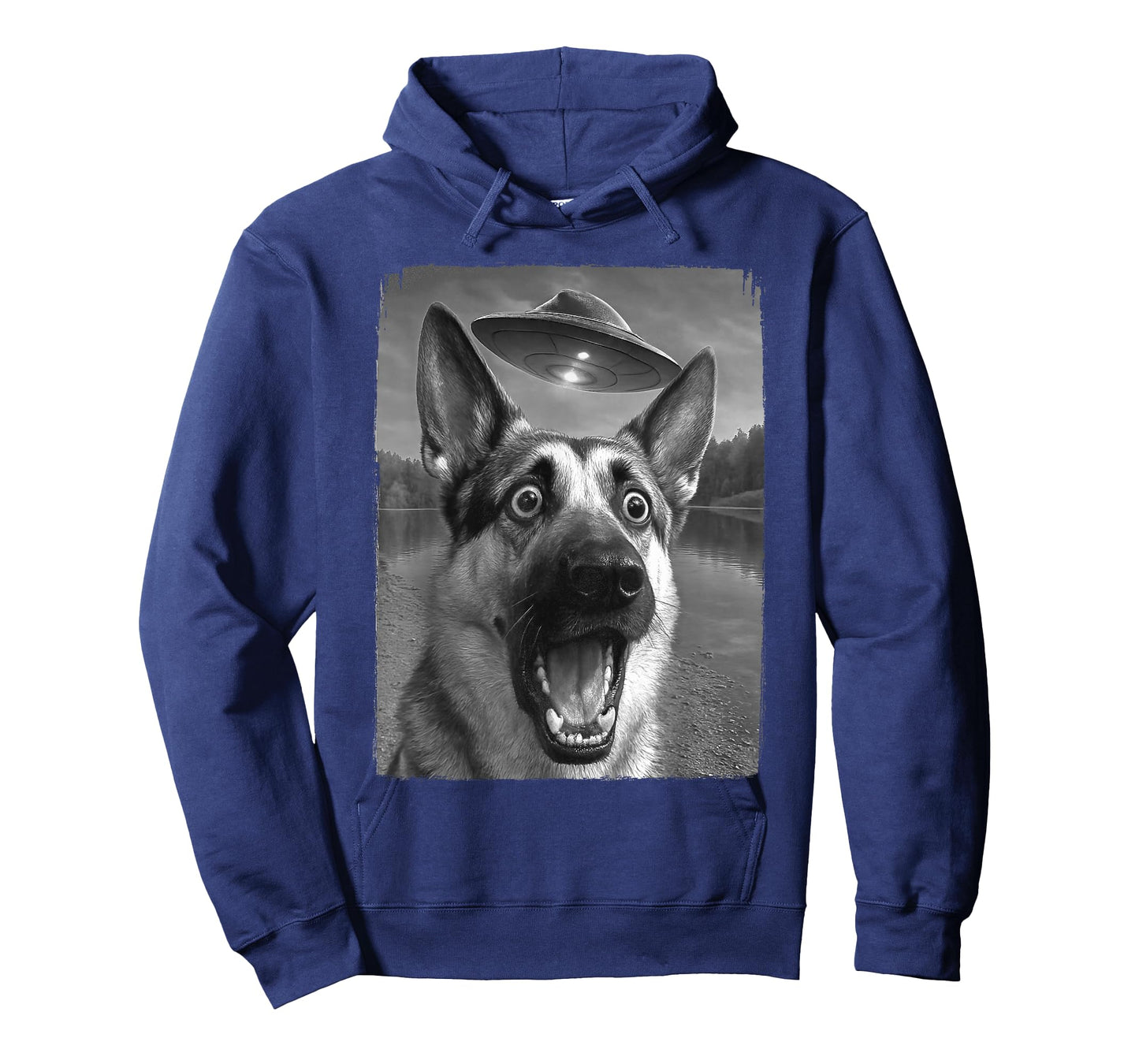 German Shepherd UFO Selfie T-Shirt