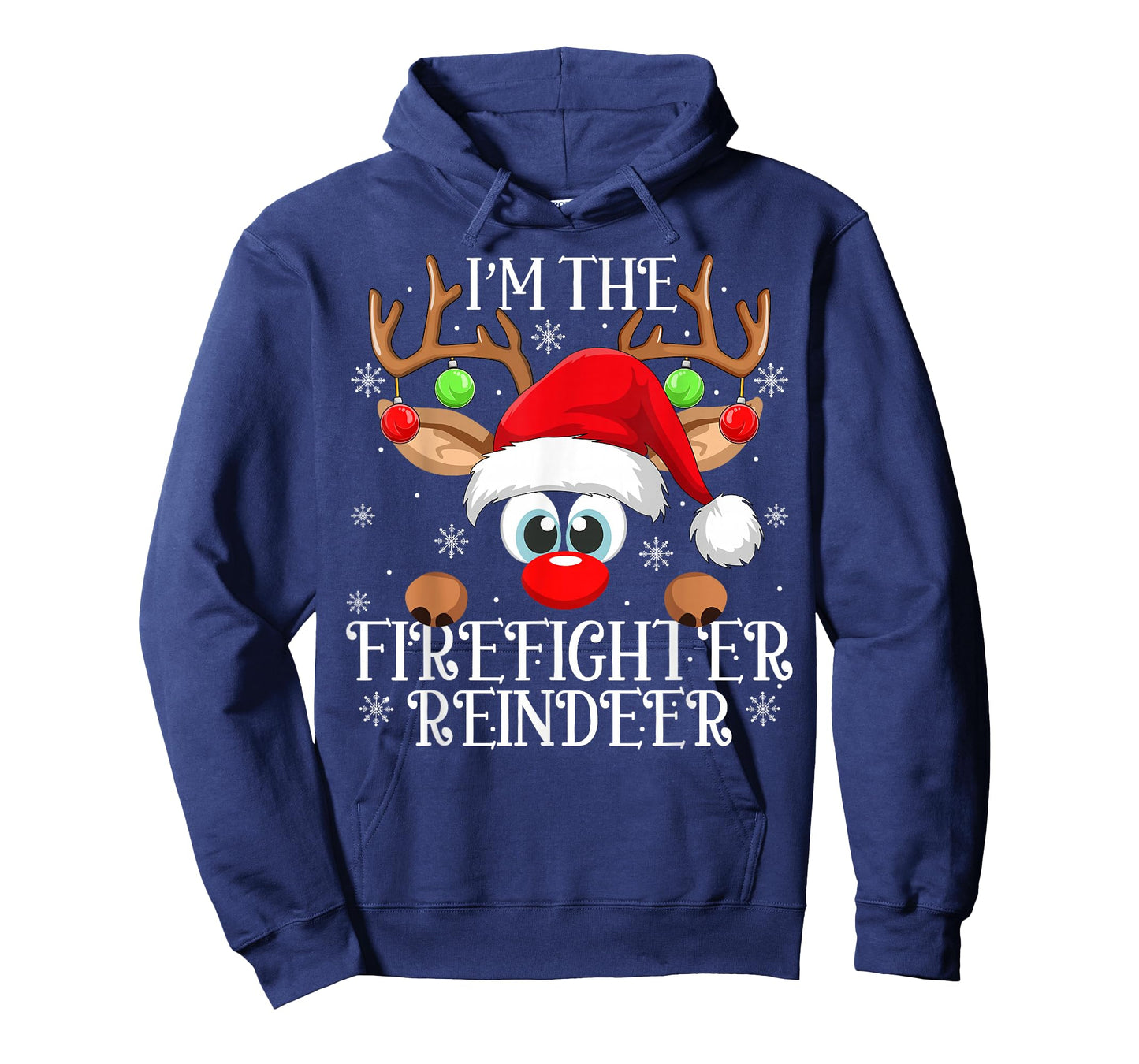 Firefighter Reindeer Christmas Family Matching Funny Xmas T-Shirt