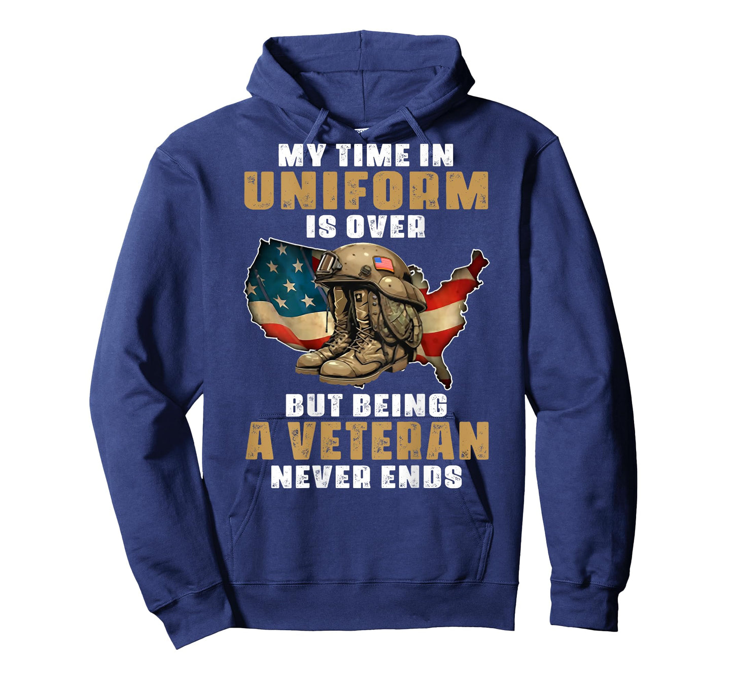 My Time In Uniform Is Over But Being A Veteran Never (back) T-Shirt