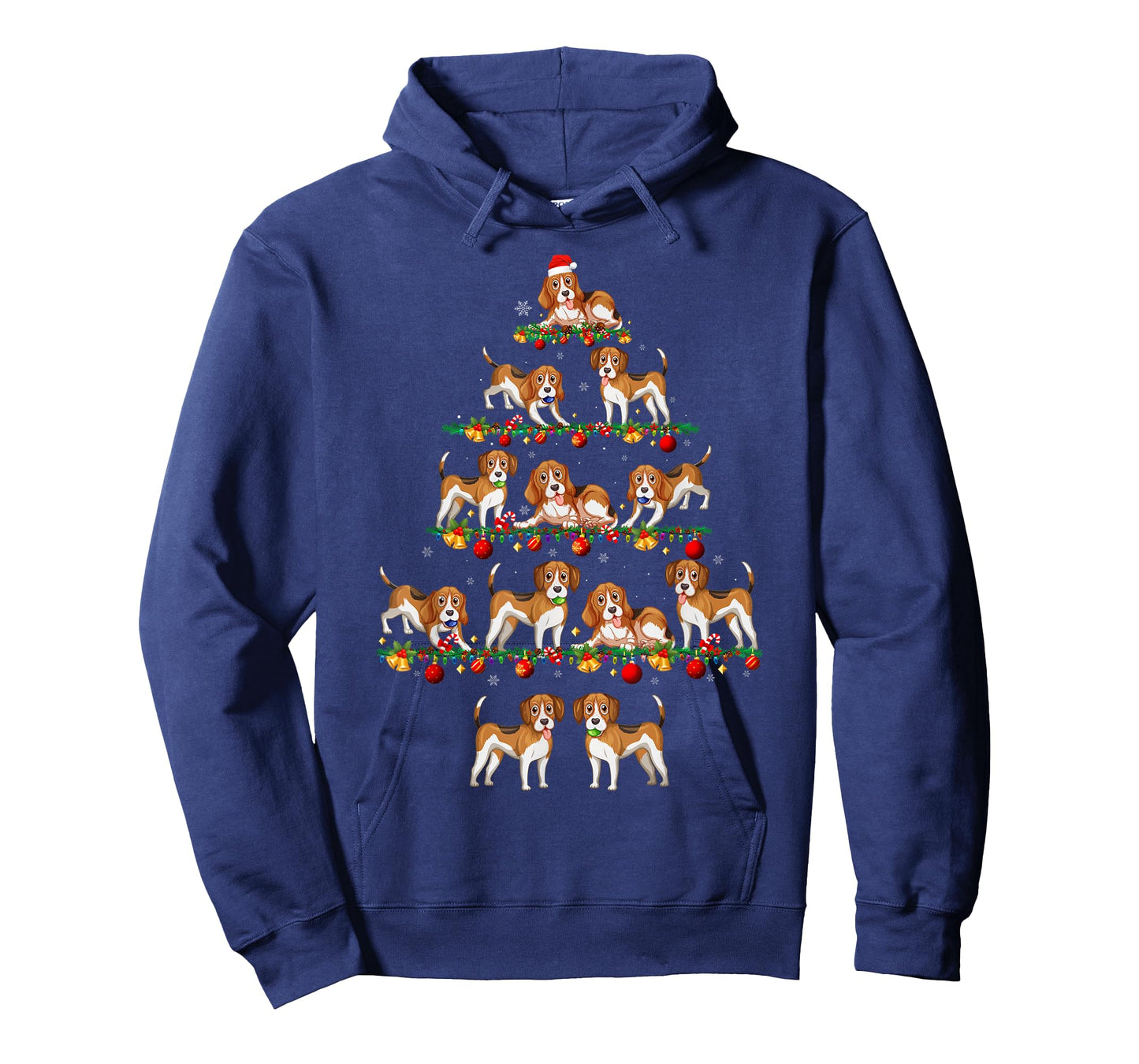 Family Pajama Sets Christmas Matching Beagle Dog Xmas Tree T-Shirt for Men Women Kids