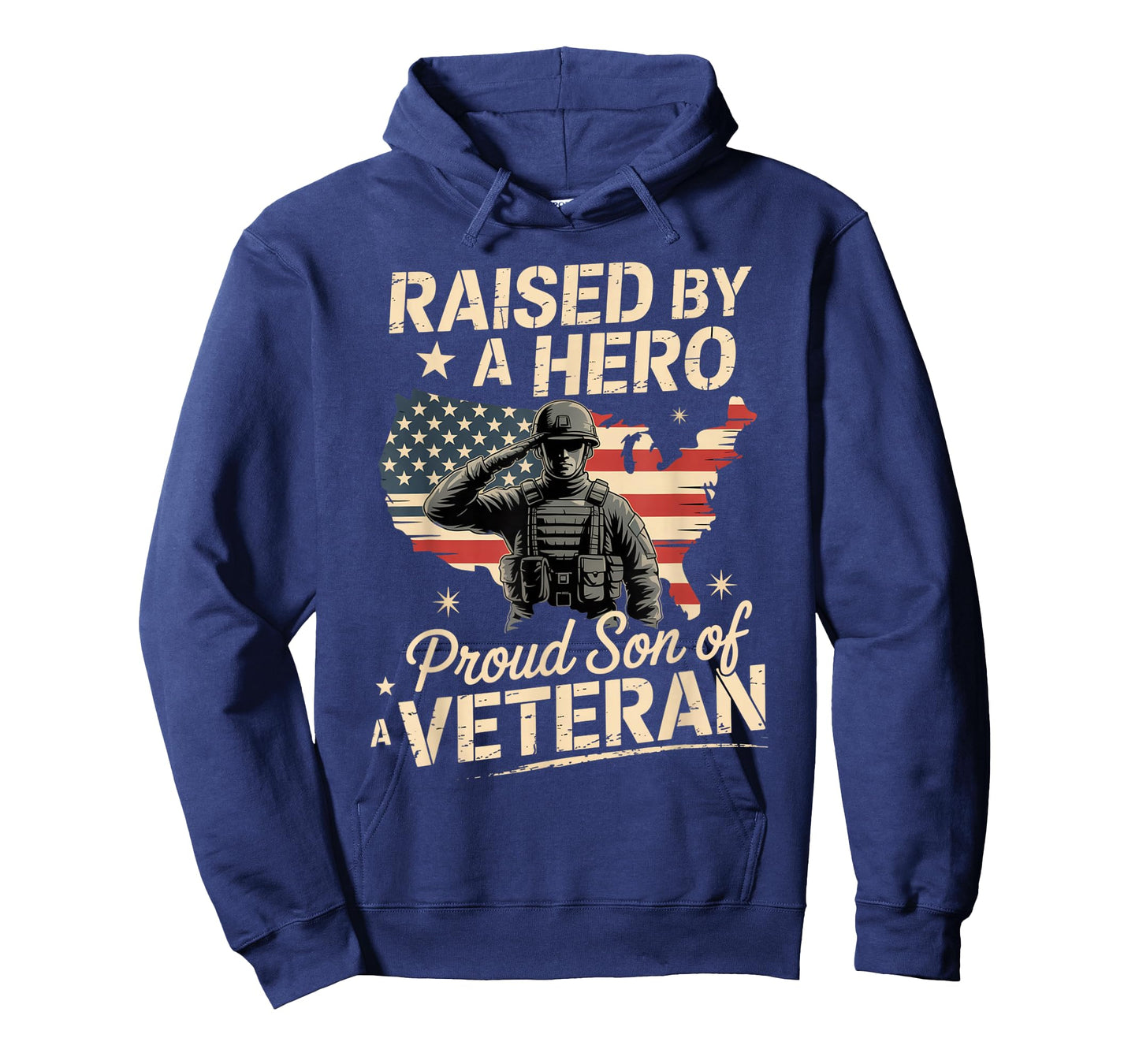 Raised by A Hero Proud Son of Veteran Patriotic Veterans Day T-Shirt