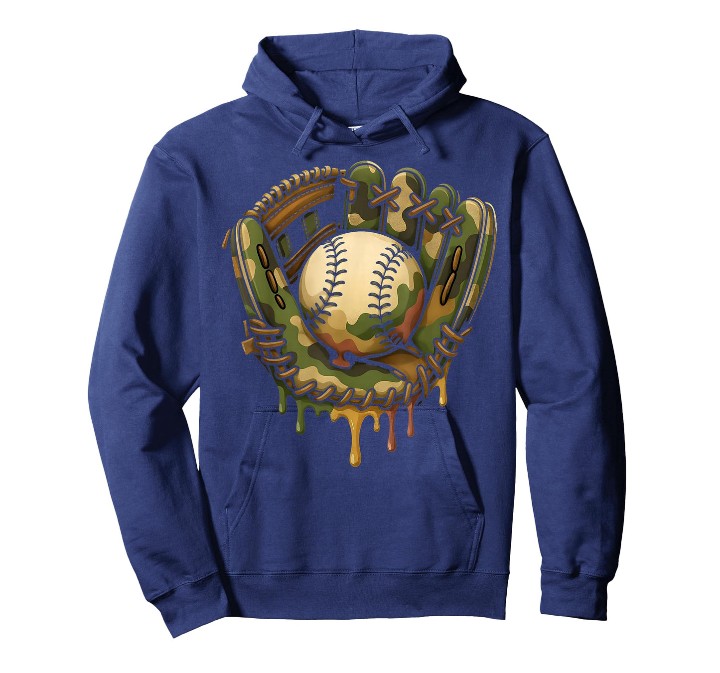 Baseball Drip Camo Baseball Glove Boys Sports Cool Game Day T-Shirt