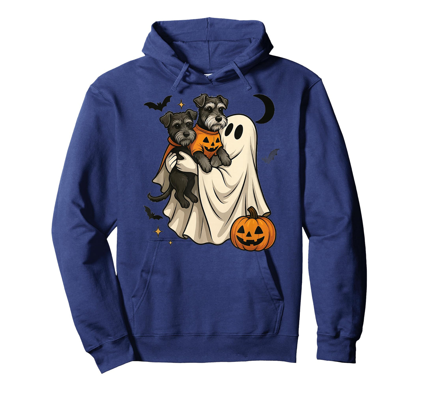 Ghost Miniature Schnauzer Dog Halloween T-Shirt