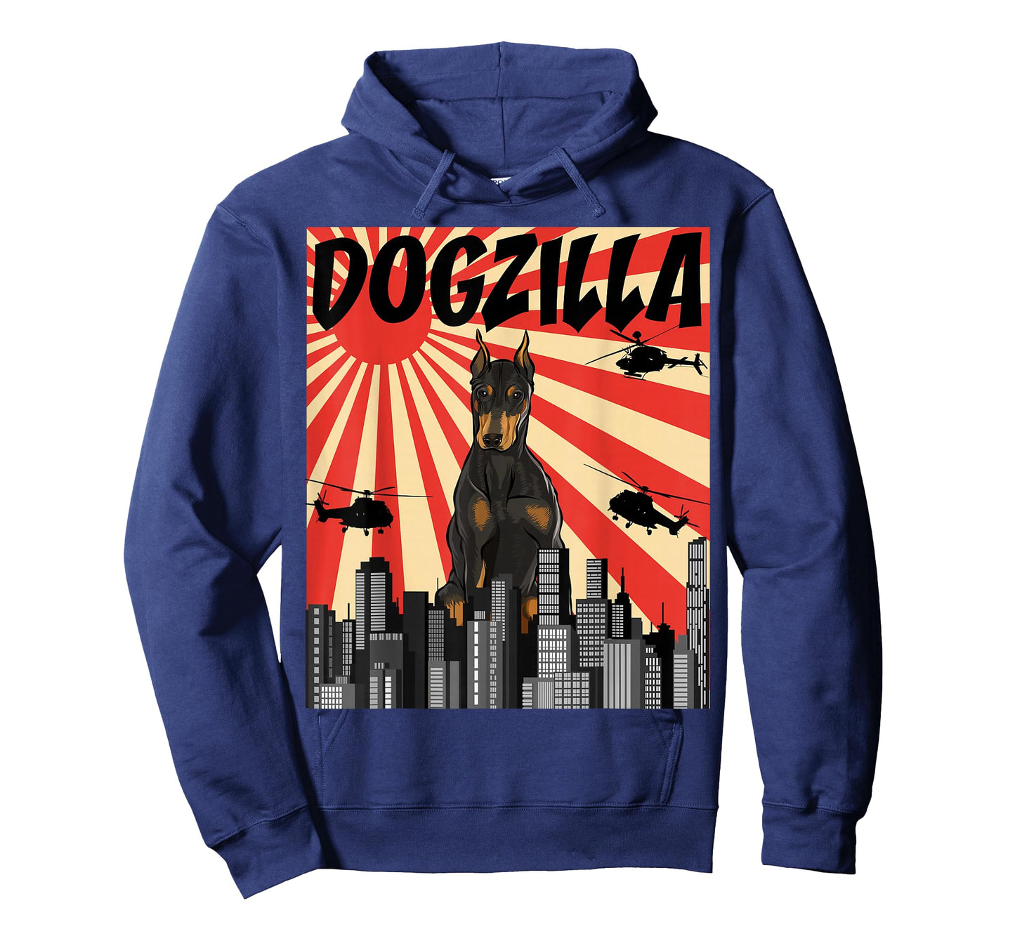 Funny Retro Japanese Dogzilla Doberman Pinscher T-Shirt