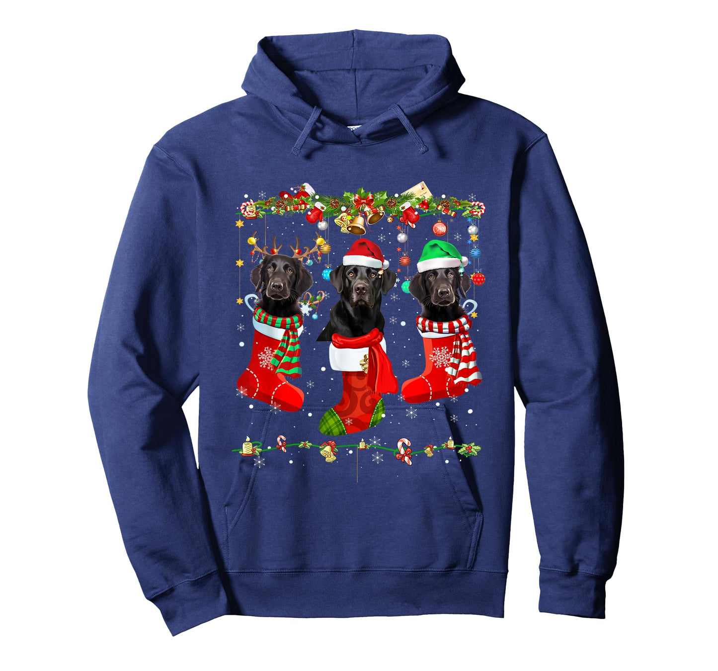 Black Lab Labrador Christmas Socks Funny Xmas Pajama Dog T-Shirt