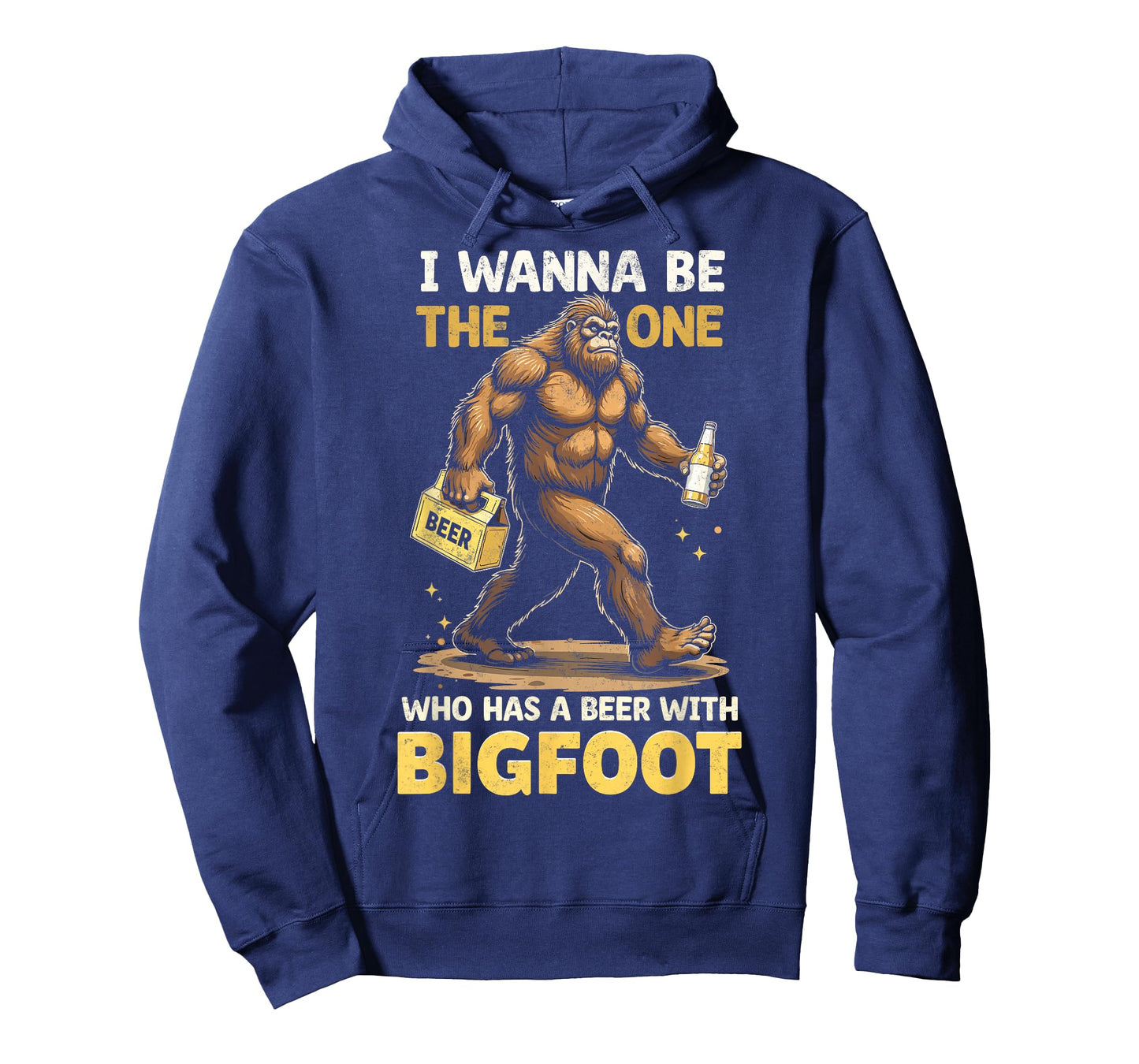Funny Beer With Bigfoot Sasquatch Beer Lover Drinking Party T-Shirt