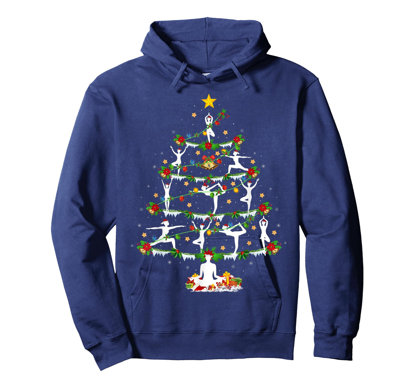 Yoga Lover Xmas Lighting Yoga Christmas Tree T-Shirt